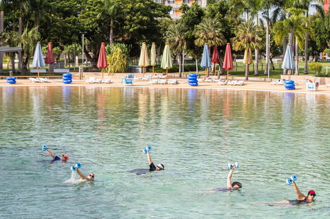 Aqua Fitness In The Wave Lagoon - Holiday Cairns 0