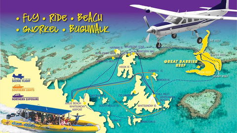 Scenic Flight - Great Barrier Reef, Heart Reef, Whitehaven Beach & Hill Inlet! - Holiday Cairns 0